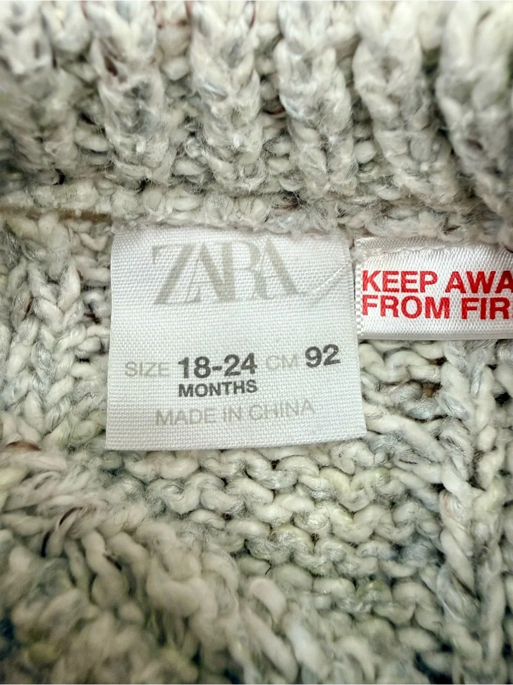 Zara Chunky Cable Knit Sweater - Light Heather Gray